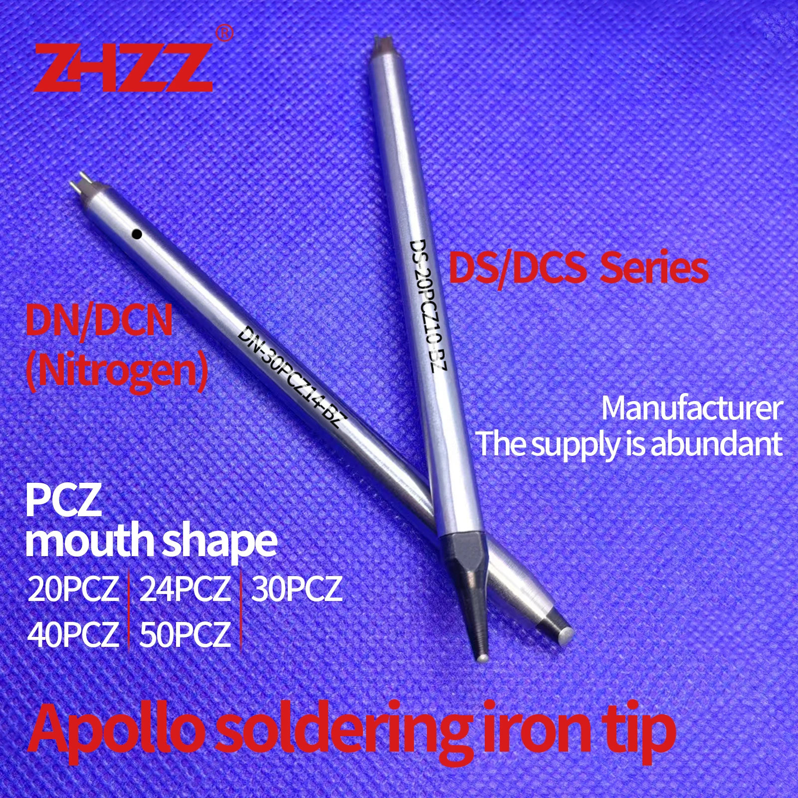 Apollo Lötkolbenspitze DN-20PCZ10-BZ DN-24PCZ12 DN-30PCZ14 DS-40PCZ16-BZ DS-50PCZ Kompatibilität Apollo Lötgeräte