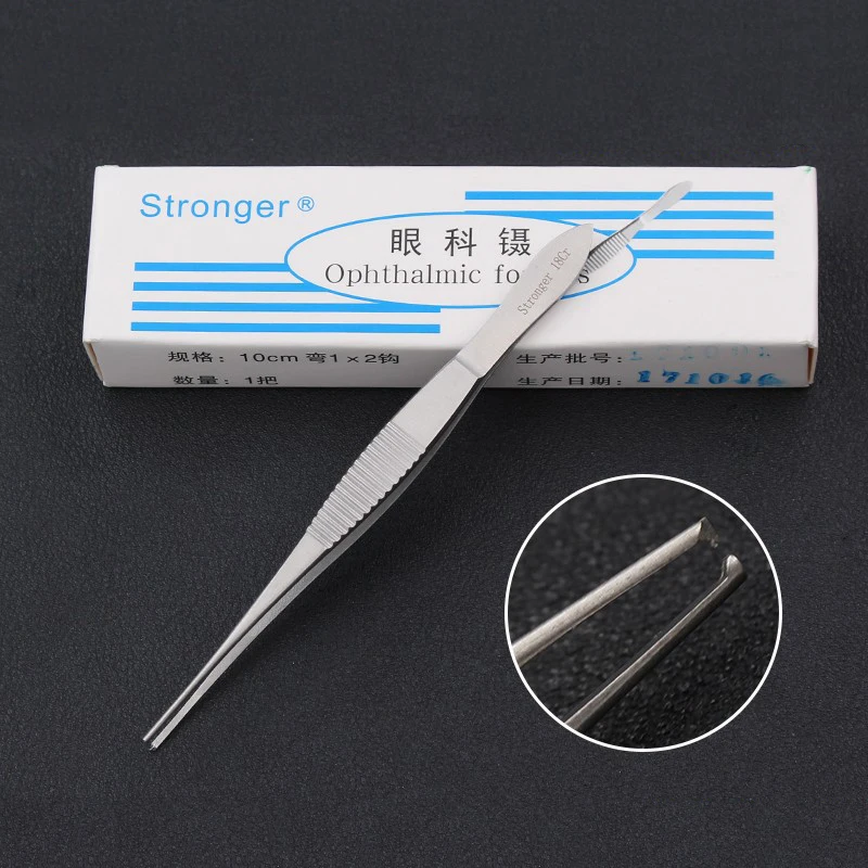 คีมจักษุสแตนเลส, เครื่องมือและเครื่องมือผ่าตัดเปลือกตาสองชั้น, คีมไขมันพร้อมตะขอ, คีมขนาดเล็ก