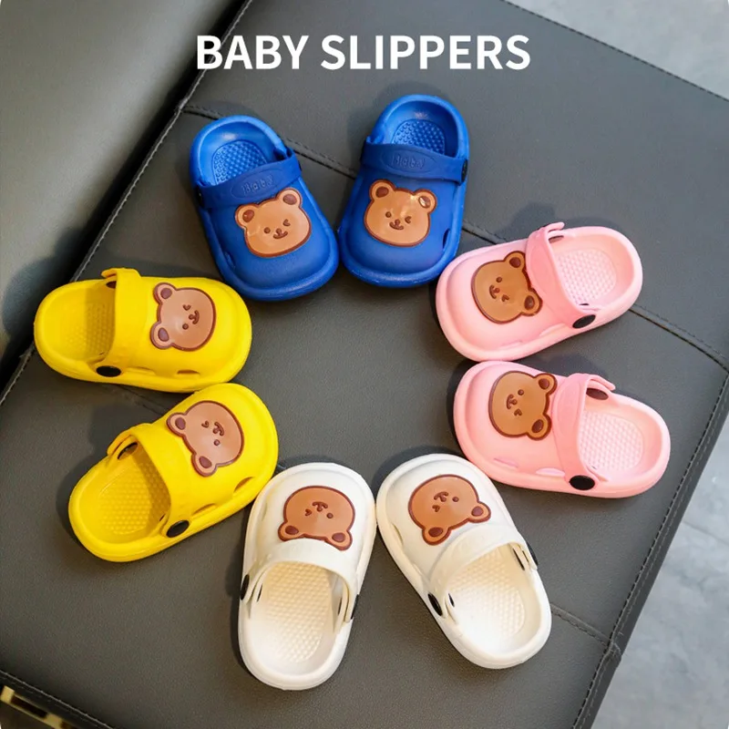 Summer Baby Boys Girls Toddler Kids sandali antiscivolo Cute Bear Foam pantofole da spiaggia bambini scarpe da acqua leggere e traspiranti