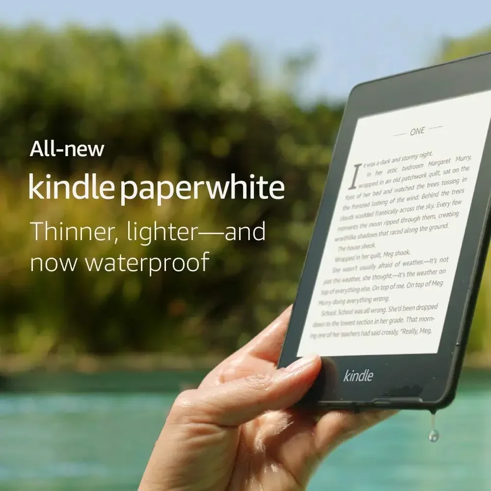 Leitor sem fio à prova d'água para Kindle Paperwhite, 8GB, tela de tinta eletrônica eBook, Wi-Fi, 6 "Light, novo, Paperwhite 4, 300 ppi