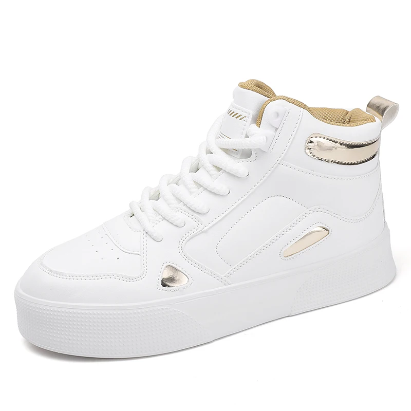 

High-top men's casual sports shoes, breathable and anti-slip bare boots, flat vulcanized shoes, board shoes, men's style