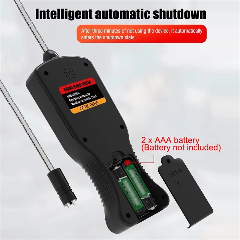 

【L】Brake Fluid Tester for Automobile DOT3 DOT4 DOT5.1 Digital Detector High Precision Oil Moisture Tool for Car Owners Mechanics