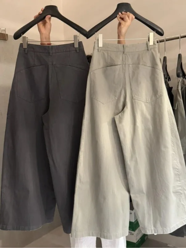 Fashionable High Waist Wide Leg Pants Women's Loose plus Size Versatile Slimming Casual Long Trousers Commute Style Korean Ve...