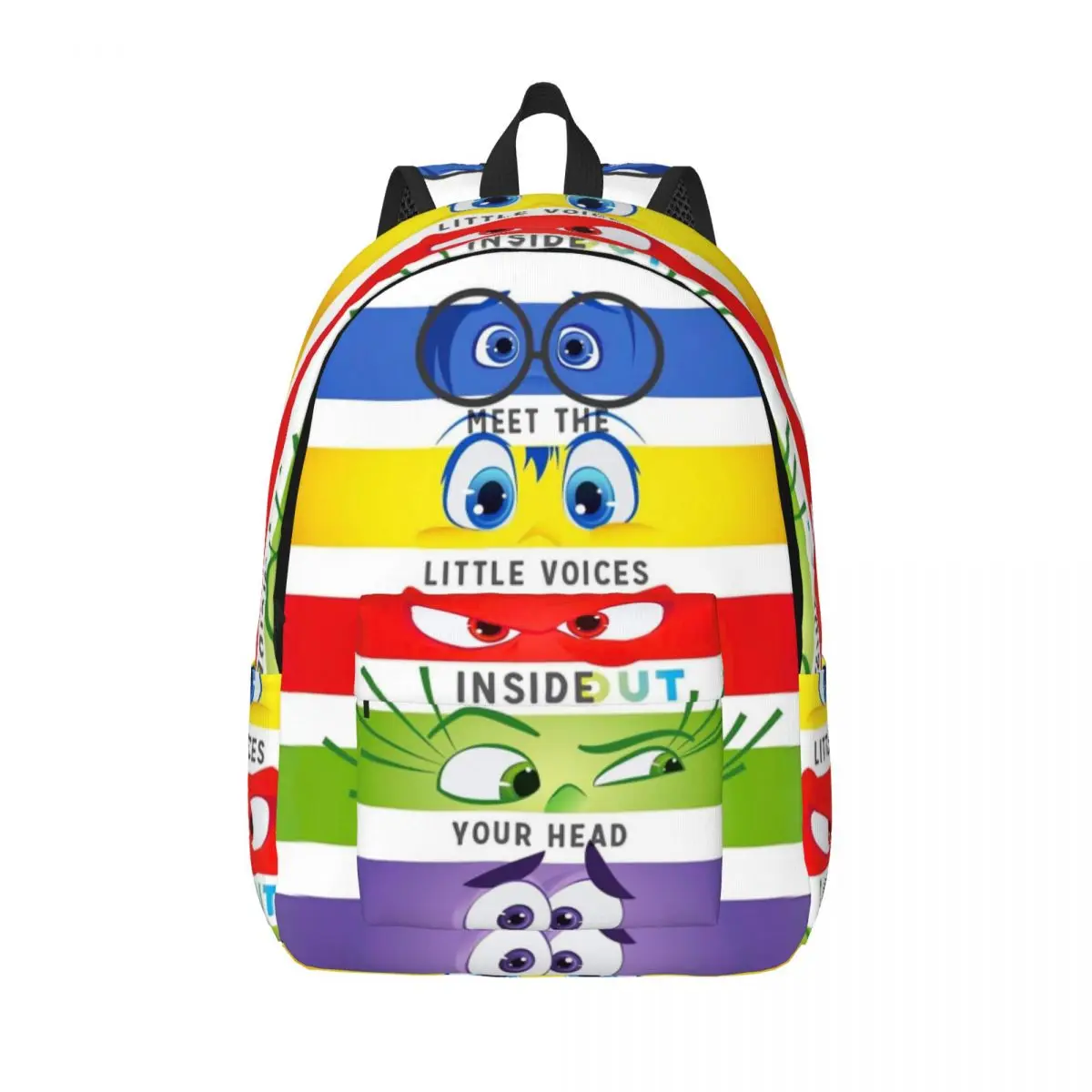 Cartoon Emotion Schoolbag para estudantes, meninos e meninas Daypack, Inside Out 2