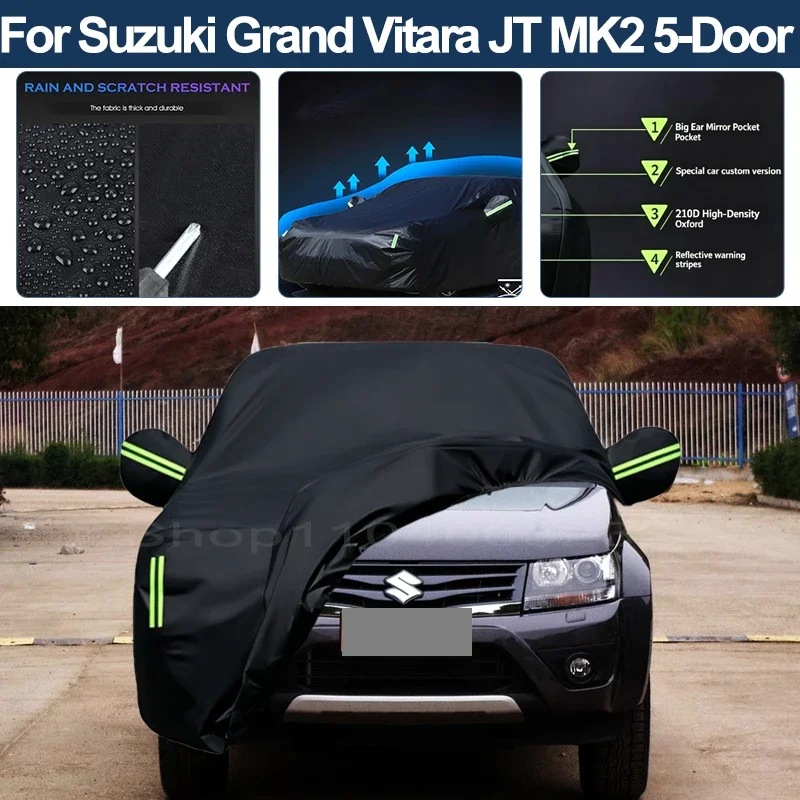 Auto Exterior Sun-Snow Protective Car Cover For Suzuki Grand Vitara JT MK2 5-Door Waterproof Dustproof Anti-UV Outdoor Cover