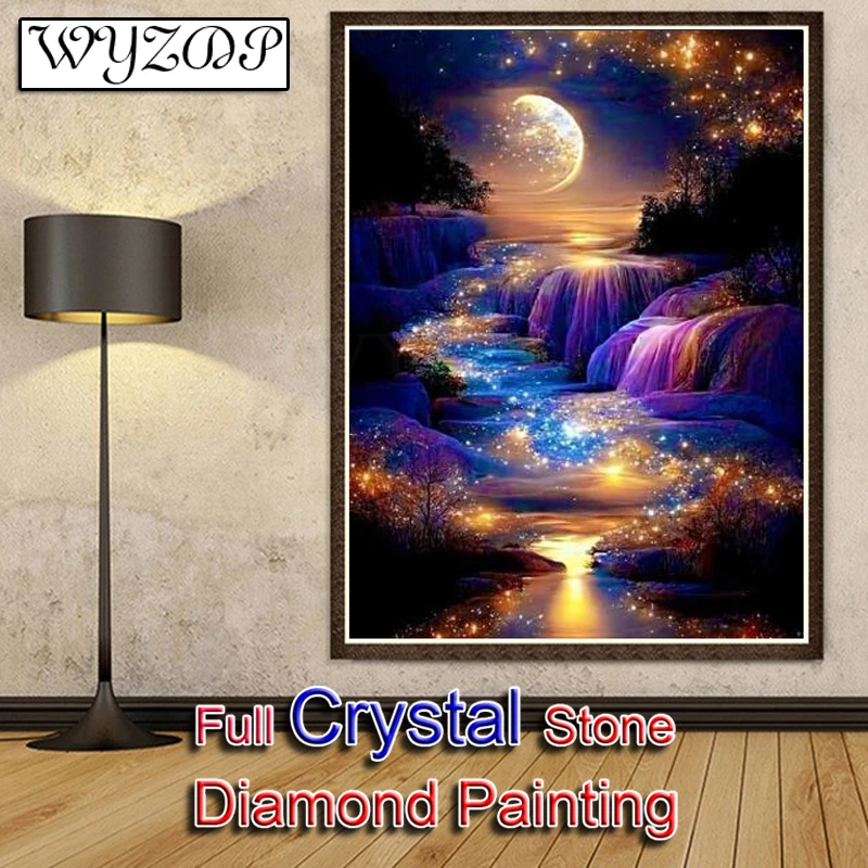 5d Diy 100% Crystal Diamond Painting Landscape Full Square Mosaic Embroidery Cross Stitch Diamond Art Crystal Home Decor 231019