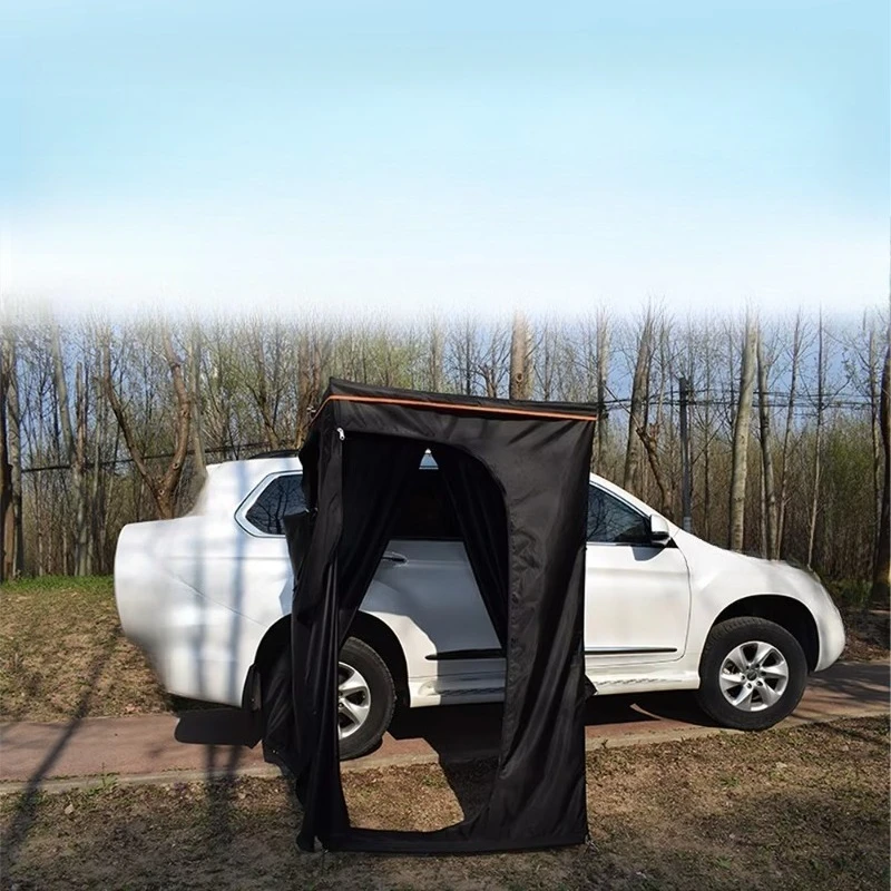 Hard-shell foldable outdoor shower with LED lights, waterproof for privacy, suitable for camping RVs