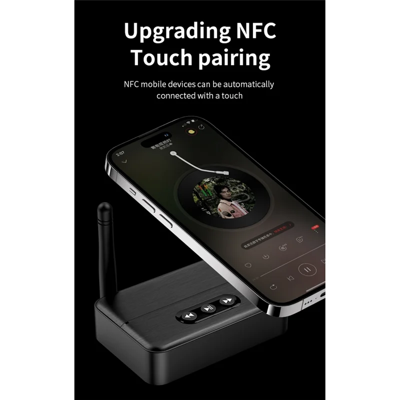 BNVN-Bluetooth-Adapter NFC Bluetooth 5.4 Audioempfänger 3,5 mm AUX RCA Stereo verlustfreie Musik USB U-Disk Wiedergabe für Lautsprecher