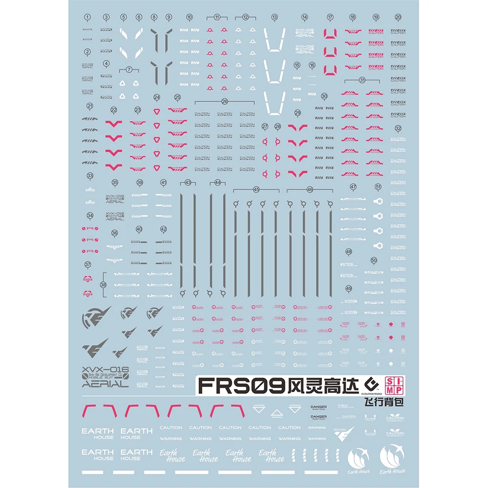 ملصق مائي لـ 1: من طراز FM الجوي ، مادة مساعدة ، شارات عالية الدقة ، لافتات لطراز بلاستيكي