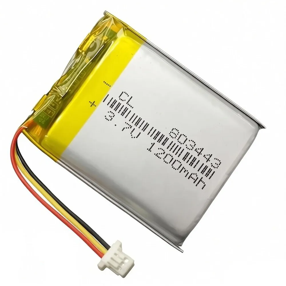 1-10PCS 803443 1200mAh With SH 1.0mm 3P Plug 3.7V Lithium Polymer Rechargeable Battery For GPS Bluetooth Headset Headphone Toys