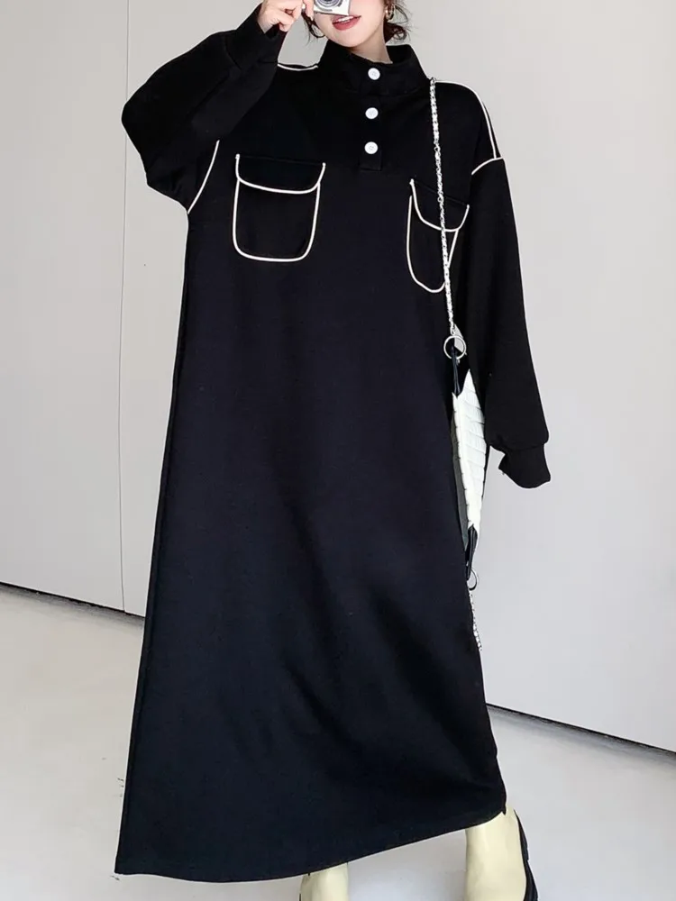 Oversize Lente Shirt Jurk Vrouwen Koreaanse Lazy Oaf Losse Lange Mouw Dames Jurken Vestidos Robe Femme