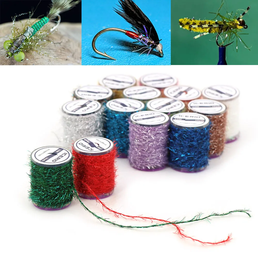 1/14Spools Erstellen Sie Bessere Beine! Straggle Legs Fliegenbinde-Material für Realistische Insekten-/Nymphen-Imitation, Ultrafeiner Kern, 14 Farben – Detail 6