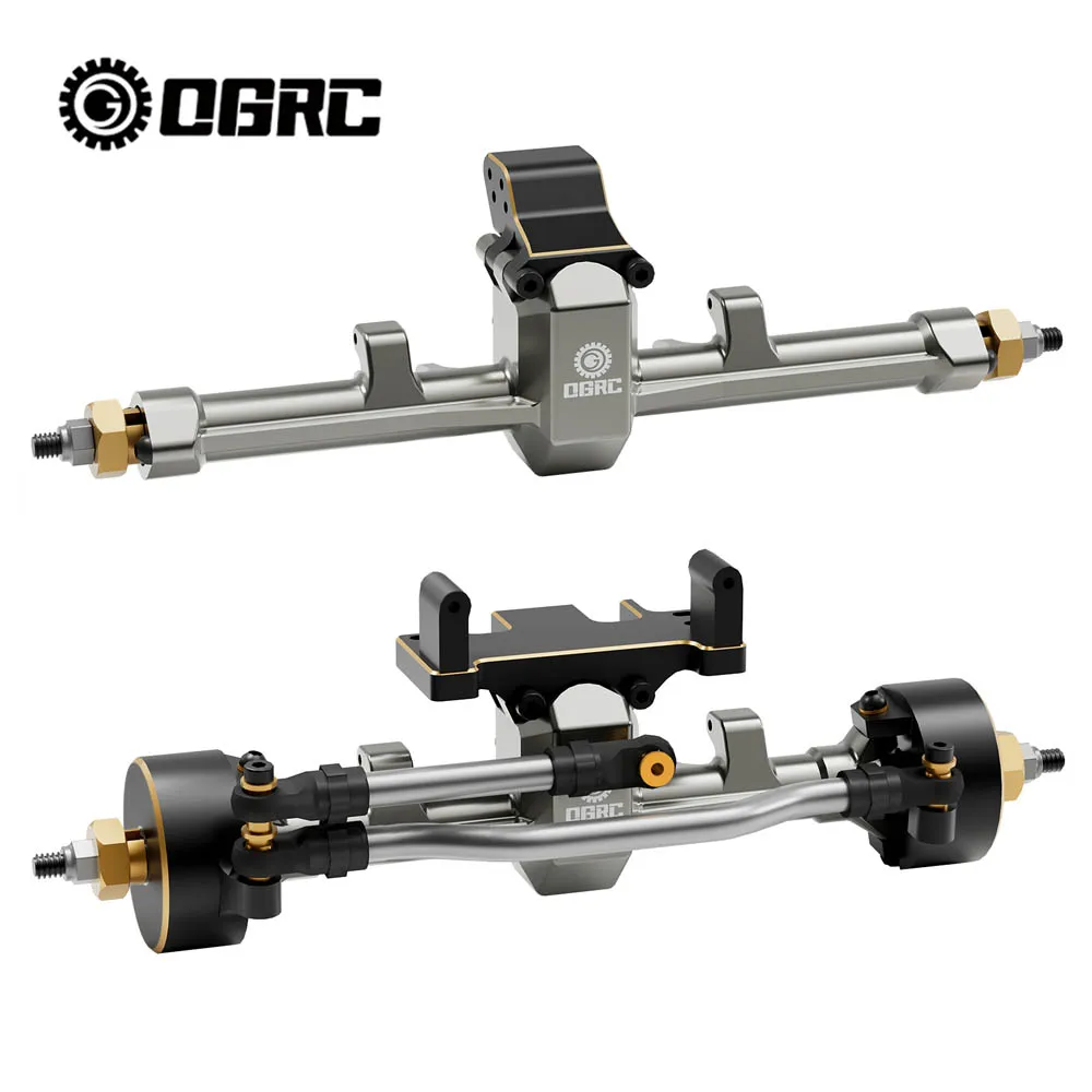 OGRC 1/24 +5mm Extended Axle with 50° Steering Angle, Brass Knuckles for Axial SCX24 DB C10 JLU Gladiator Bronco RC Crawler Car
