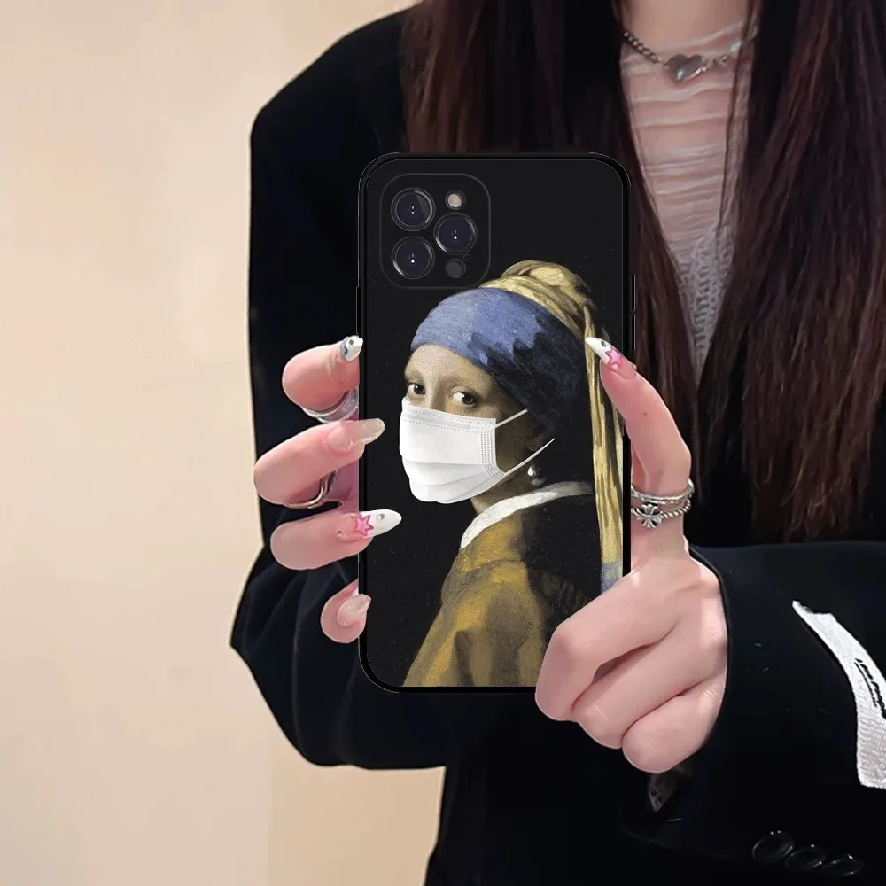 Girl With A Pearl Earring Vermeer Phone Case For iPhone 15 14 11 12 13 Mini Pro XS Max Cover 6 7 8 Plus X XR SE 2020 Funda Shell