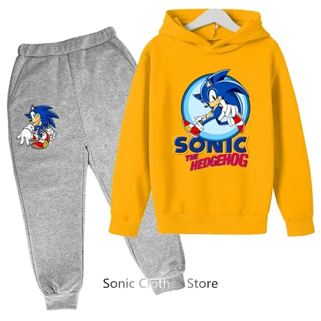 Baby Boy Clothes Casual Clothes Sonic- Hoodie Set Kids Tops Pants 2pcs Girls Clothing Children Fashion Tracksuit