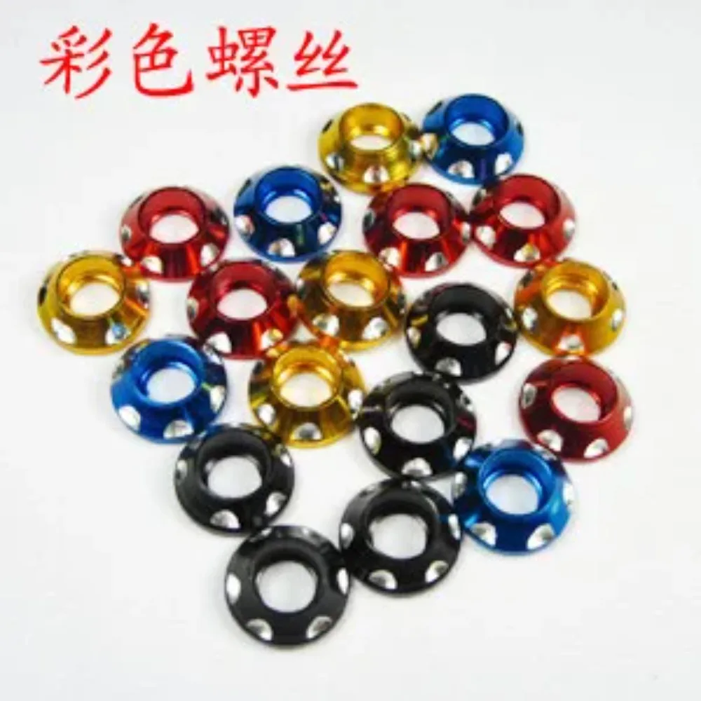 30pcs 6mm For Motorcycle Tuning Parts Motorcycle Accessories Conversion Colored Screw with Nut Round