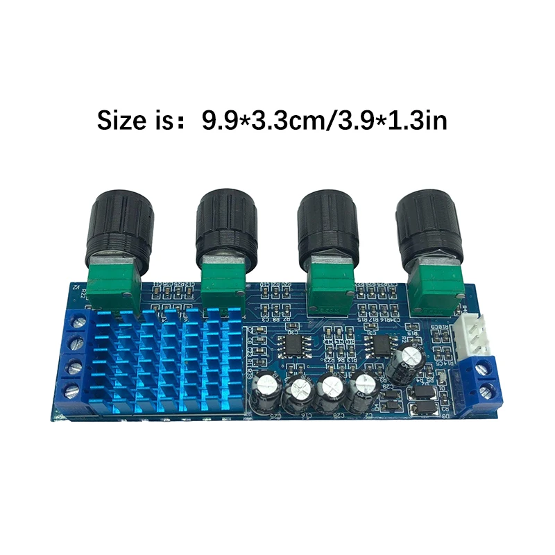 XH-M577 Digital Power Amplifier Board TPA3116D2 Audio Amplifier Board 12-24V Op Amp High Power Tone Board 80Wx2 Two Vocal Tract