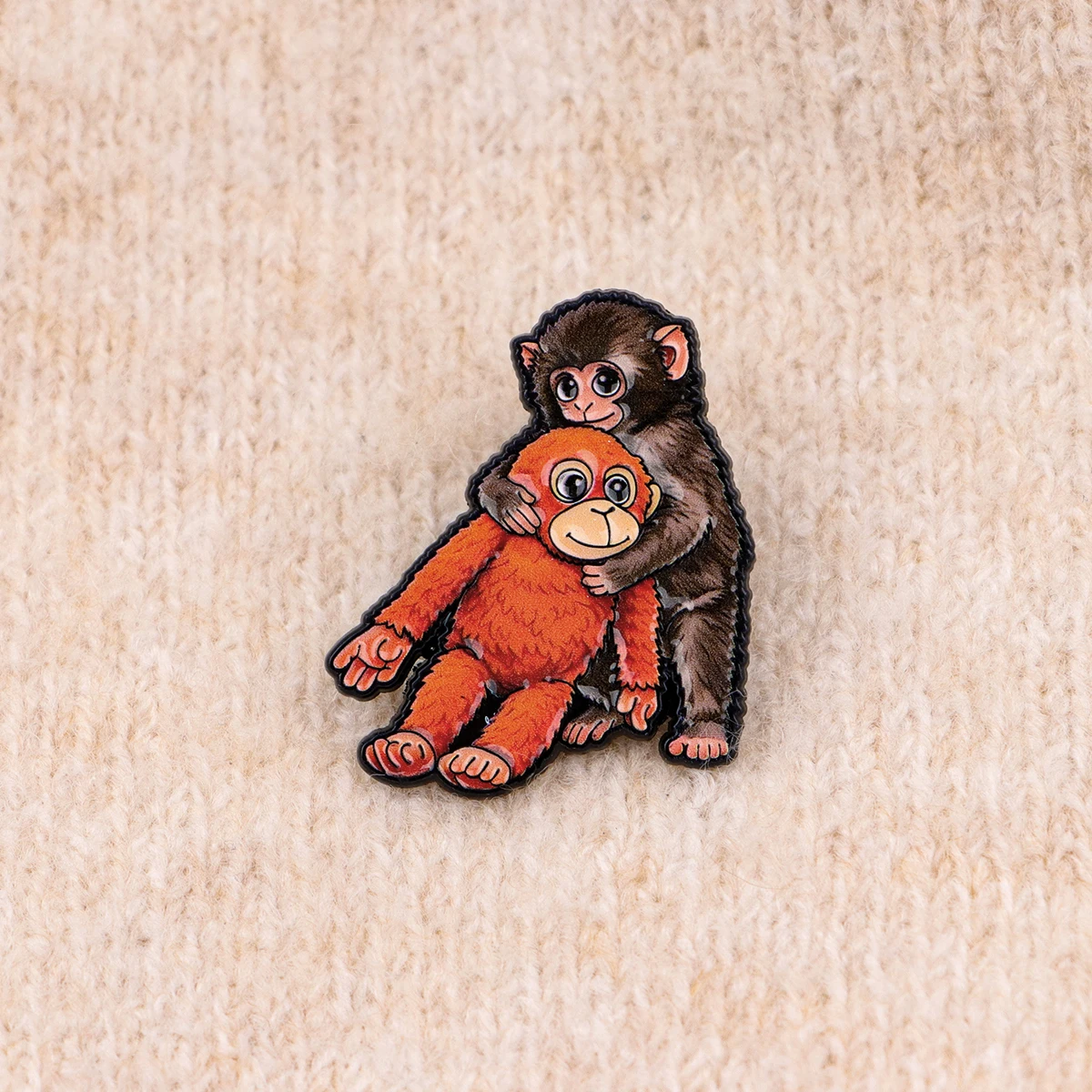 Cute Monkey Enamel Pin Cartoon Brooch Lapel Pins Badge on Backpack Clothing Accessories Fashion Jewelry Friends Gifts - view 5