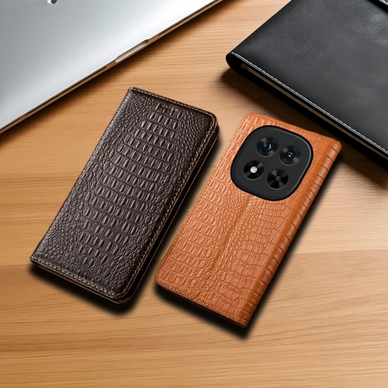 

Genuine Leather Flip Cover Book For Xiaomi Redmi Note 15 Pro Plus 5G Cowhide Wallet Phone Case Shell