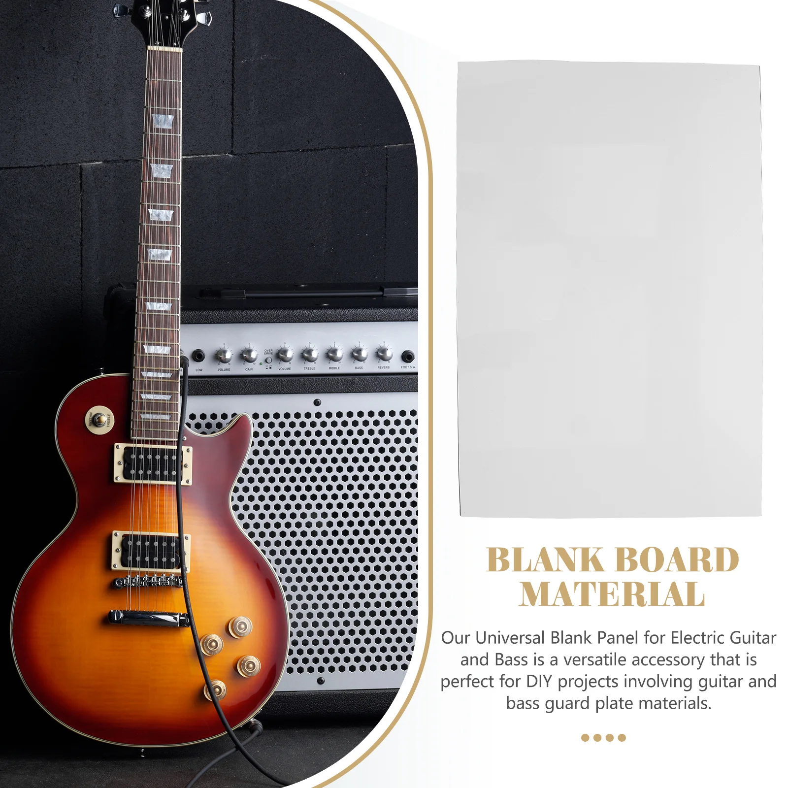 

Universal Blank Material Sheet for Electric Guitar Bass DIY Replacement Guitar Scratch Plate DIY Scratch