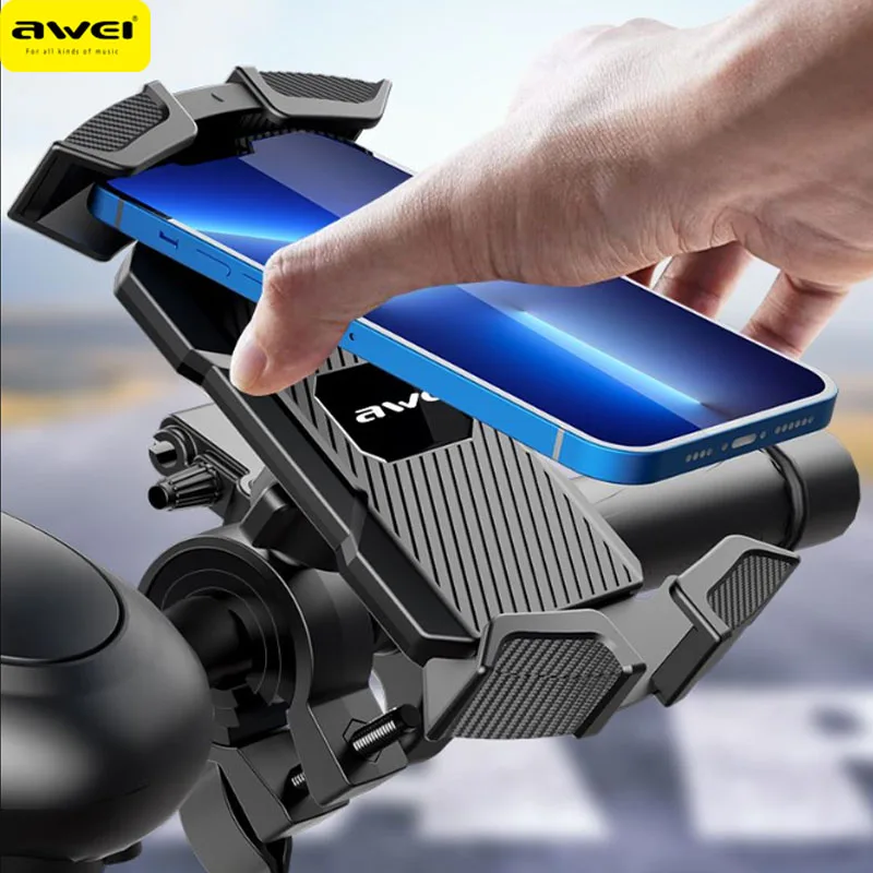 

Awei X47 Protable Outdoor Car Phone Holder Stand For Bicycle Motorcycle Bike Phone Mount for Cycling Camping Bracket 2023 New