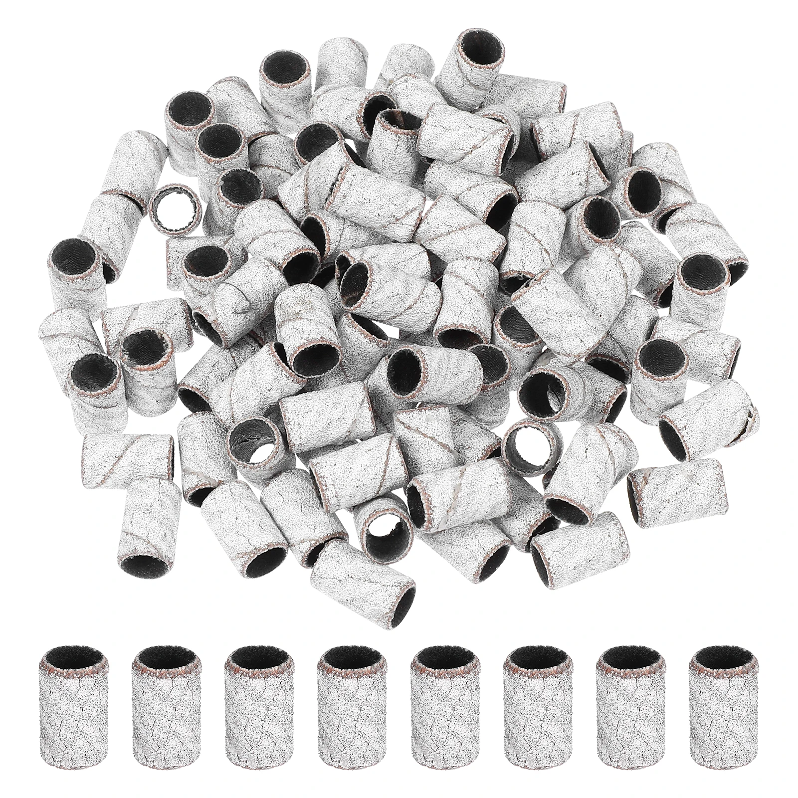 100 pcs Nail Polisher Sanding Bands Drill Tools Fine Bits Gel Nails Professional Accessories Corundum Durable Natural Artificial