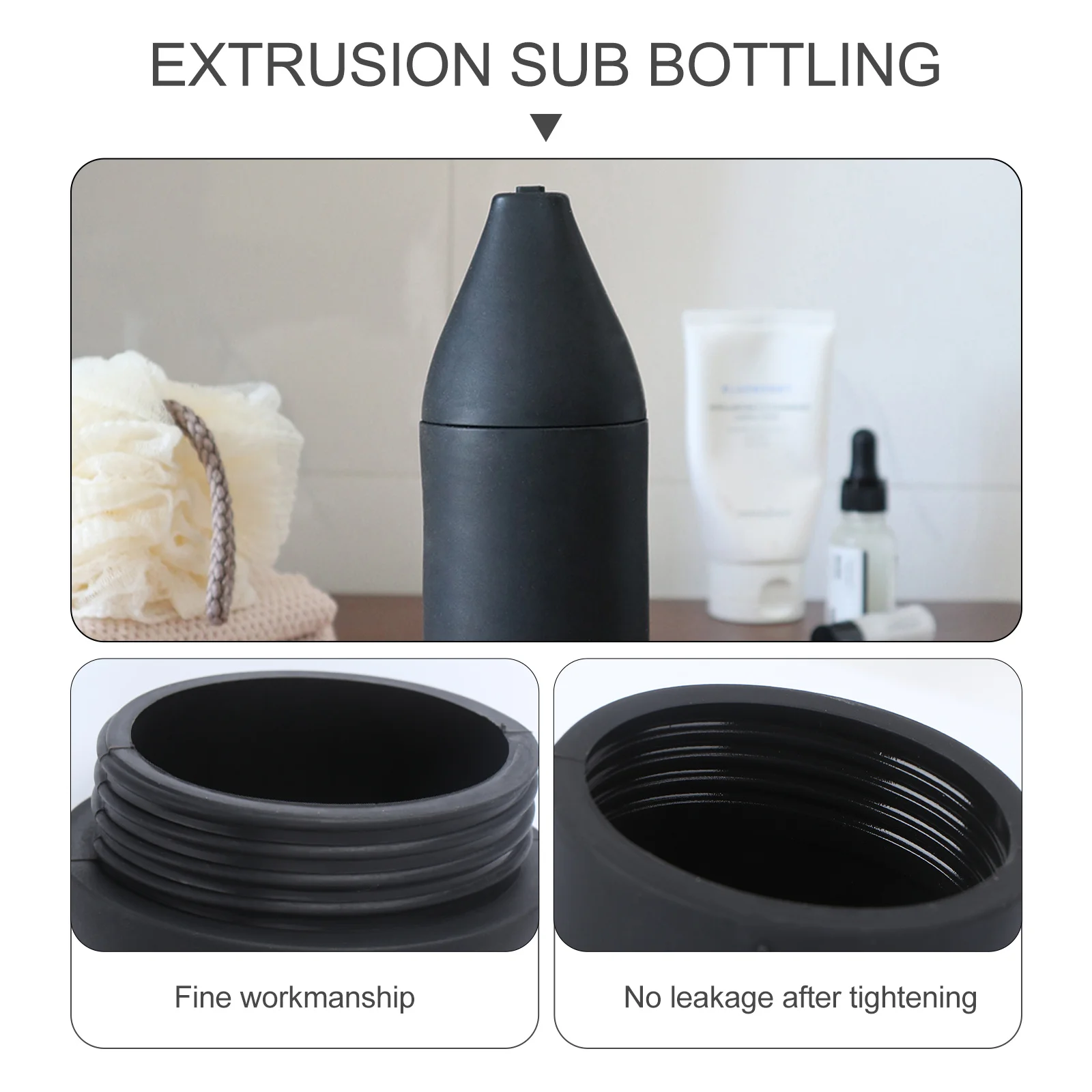 

Silicone Travel Dispenser Bottle Refillable Squeeze Container for Moisturizer Cleanser Hand Soap Shampoo on Travel Camping