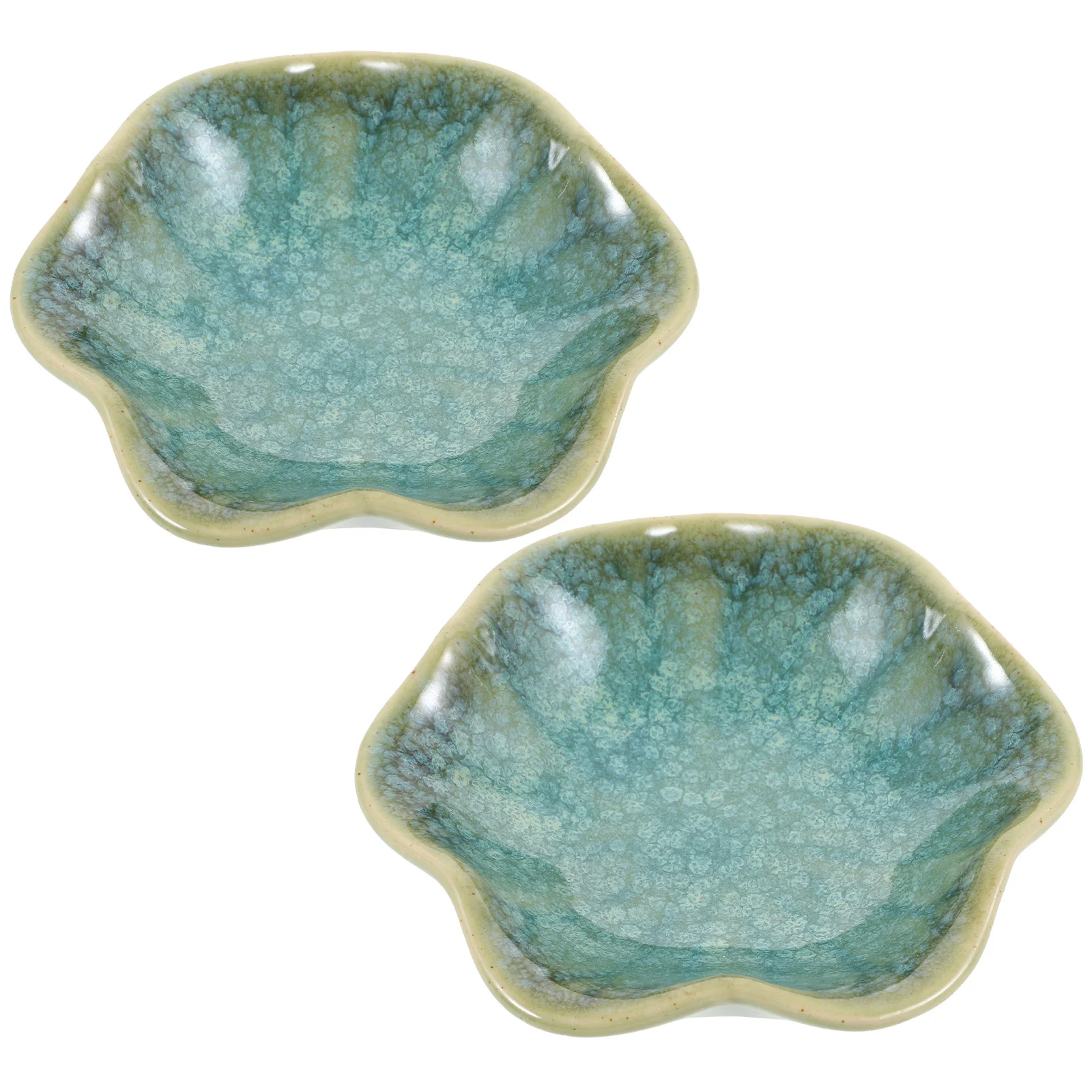 

2 Pcs Ceramic Jewellery Dish Decorative Tray Holder Desktop Necklace Container Jewelry Circle