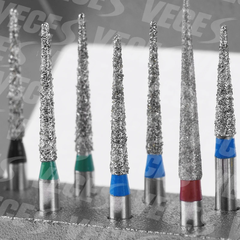 

10pcs/set Dental Diamond Burs TC Series For High Speed Drill Bits Set FG Dental Grinding Dental Polishing Burs 1.6mm Shank