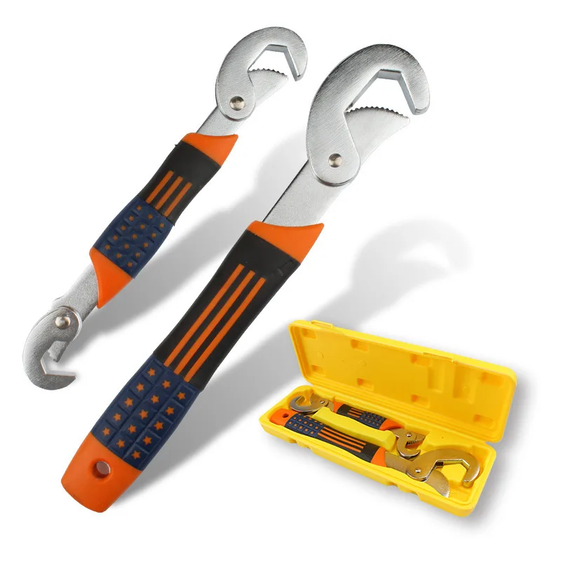 

alloy steel Multi functional wrench with movable wrench, household quick repair tool set board, durable and sturdy