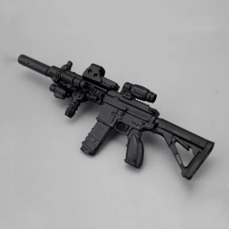 1/6 Scale HK416 Automatic Rifle Assembly Weapon Model Kit Soldier Accessories