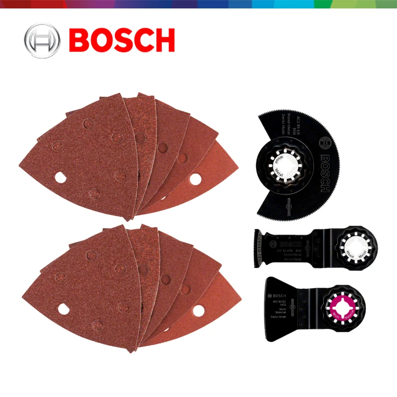 Bosch 2608661694 Starlock Multi‑Tool Accessory Kit 13Pcs Quick‑Change Oscillating Saw Blades Scraper Abrasive Sheets for Sawing