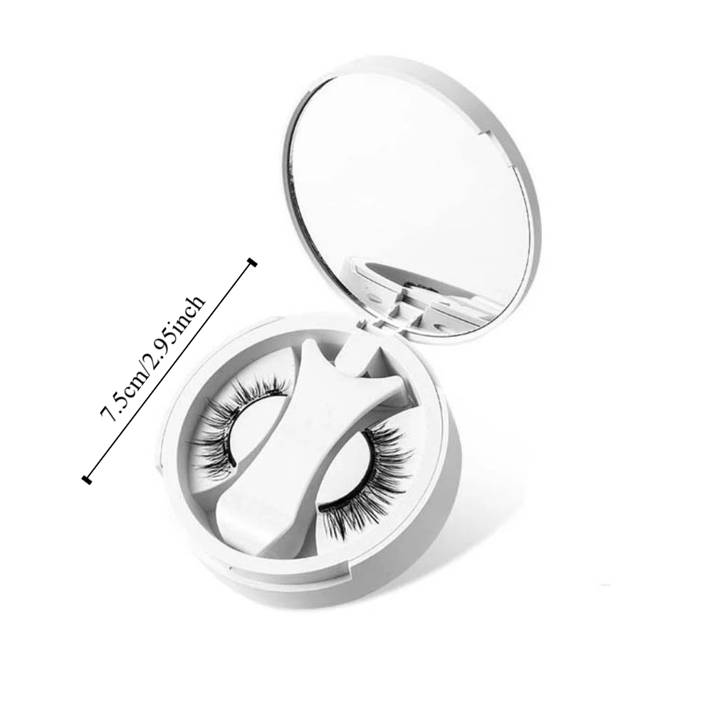 Trucco per ciglia finte magnetiche Cat Eye con ciglia magnetiche a specchio con clip Grappoli per ciglia finte riutilizzabili a lunga durata