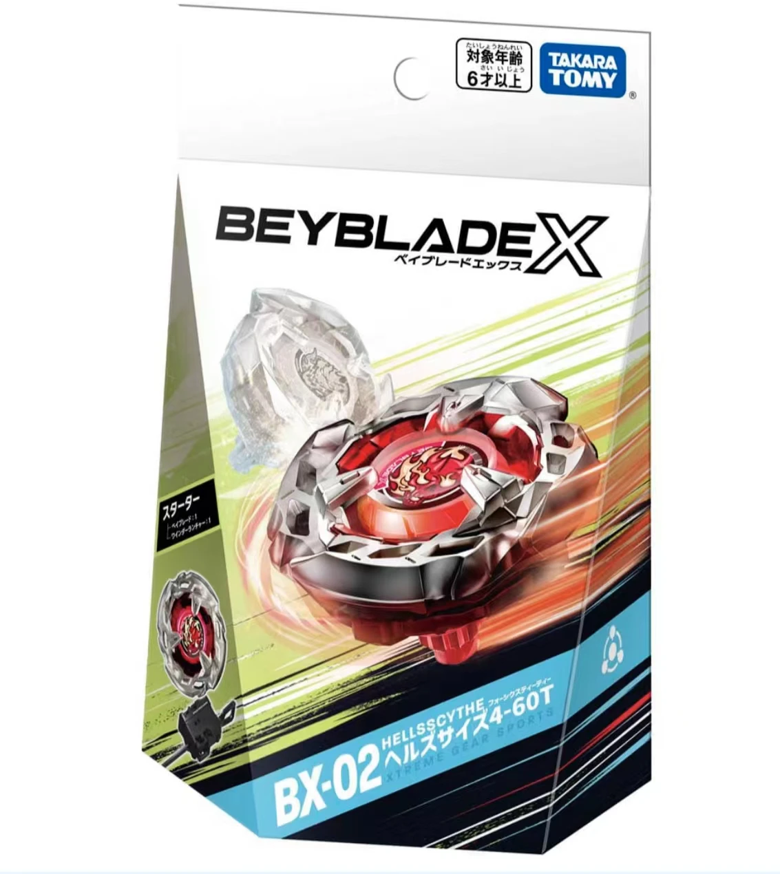 

BX-02 Takara Tomy Official BEYBLADE X Starter Hells Scythe 4-60T