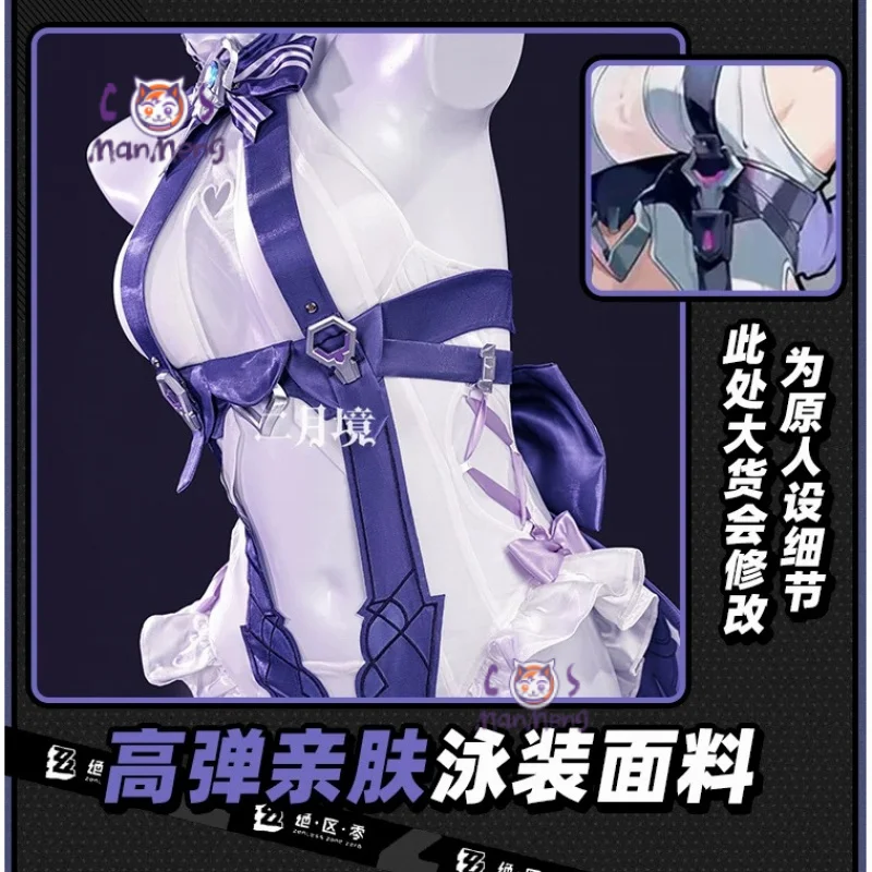 

Vivian Zenless Zone Zero Cosplay Costume Wig Swimsuit Headwear New Skin Outfit Ears Halloween Party for Women Girls Carnival Set