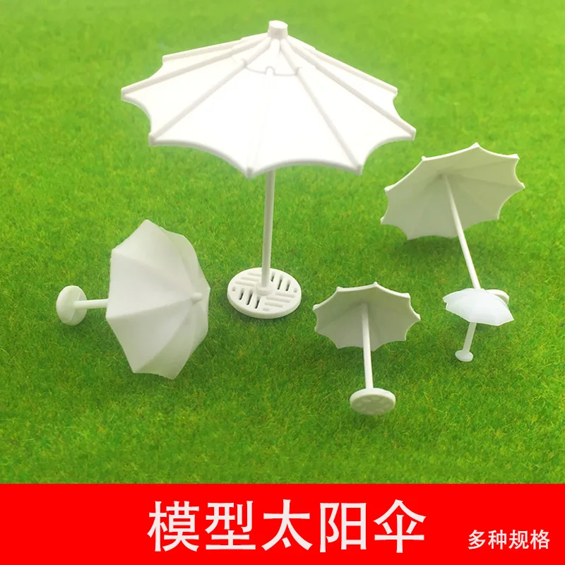 5pcs Outdoor Garden Umbrella 1/50 1/75 1/100 1/150 1/200 scale Miniature Beach Parasol Railway Accessories for Diorama Scenery