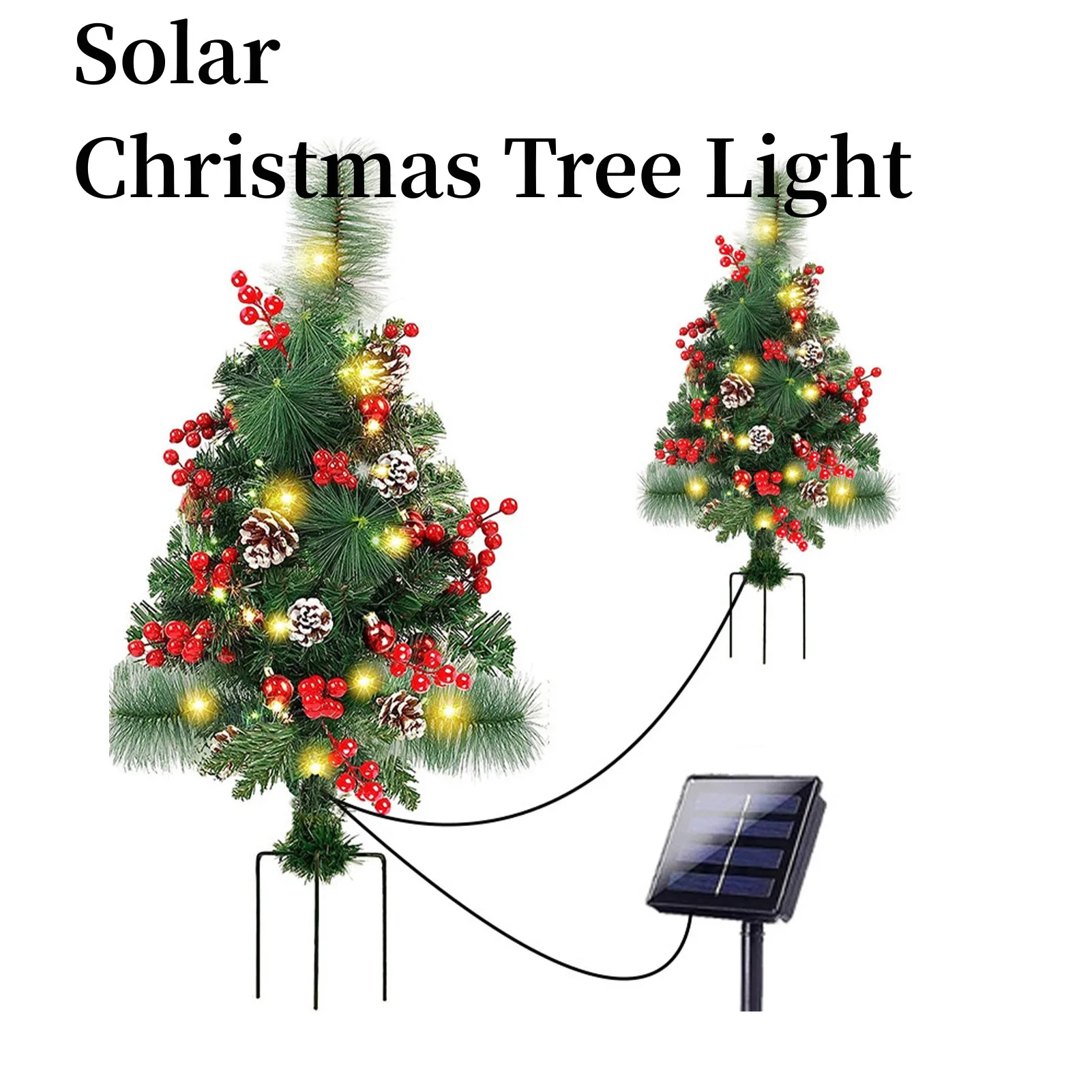 

Solar Christmas Tree Garden Yard Lawn Light Landscape Lighting Christmas Decoration New Year Solar Lamp Outdoor Props 2 Models