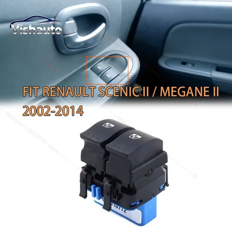 Interruptor de ventana eléctrica 8200107772 para Renault Megane II Scenic II Grand Scenic II 2002 2003 2004 2005 2006 2007 2008 2009 2010