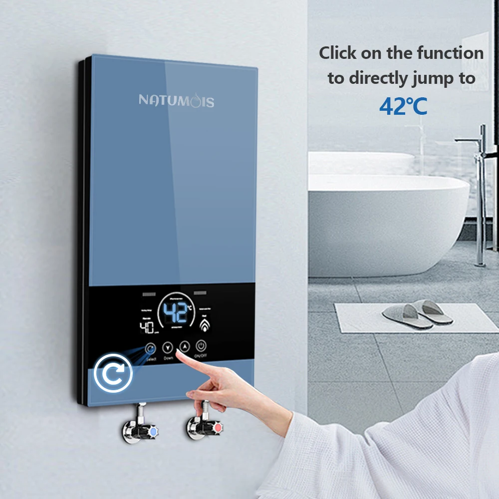 Smart Instant Water Heater 8500W Electric Boiler Hot Water Tankless Instantaneous Geysers Indoor for Hotel Shower
