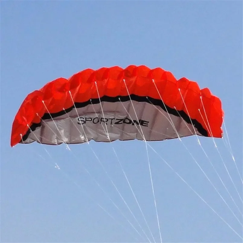 Hoge Kwaliteit 2.5M Dual Line Parafoil Parachute Sport Strand Vlieger Gemakkelijk Om Buiten Fun Sport Nylon Vliegers Speelgoed