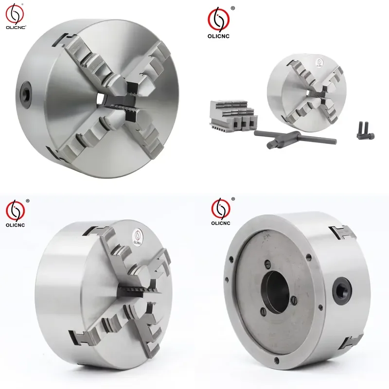 2026 CE Lathe Machine K12 Cylinder Center Mounting 160mm 4 Jaw Self Centering Lathe Chuck K12-80/100/125/130/160/200/250/320