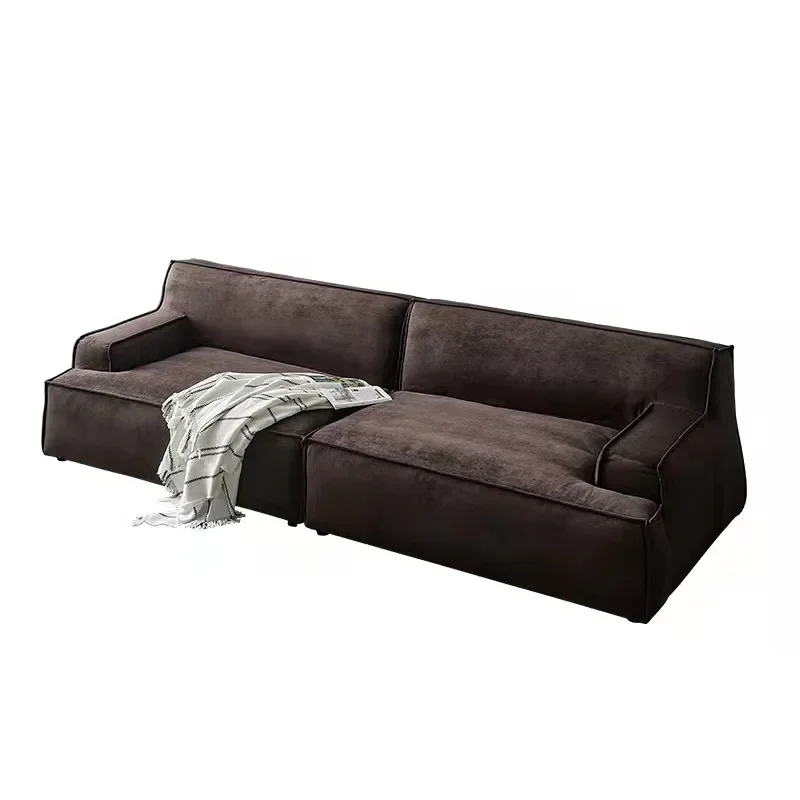 Simple and modern, light luxury Damascus, small and medium-sized apartment, technology, matte cloth three or four-person sofa