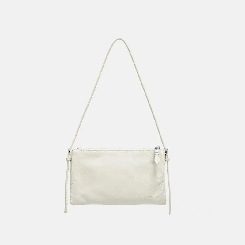 Light Luxury Silver Shimmering Snake Pattern Square Women's Bag With Personalized High-end Feel One Shoulder Crossbody Bag Trend