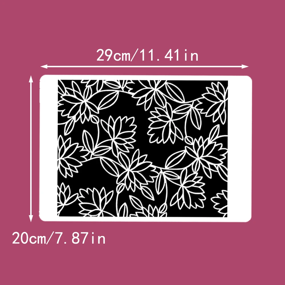 1Pc 29×20cm Floral Cake Stencil, Food Grade PET Reusable Fondant Template for Wedding & Party Cake Decor