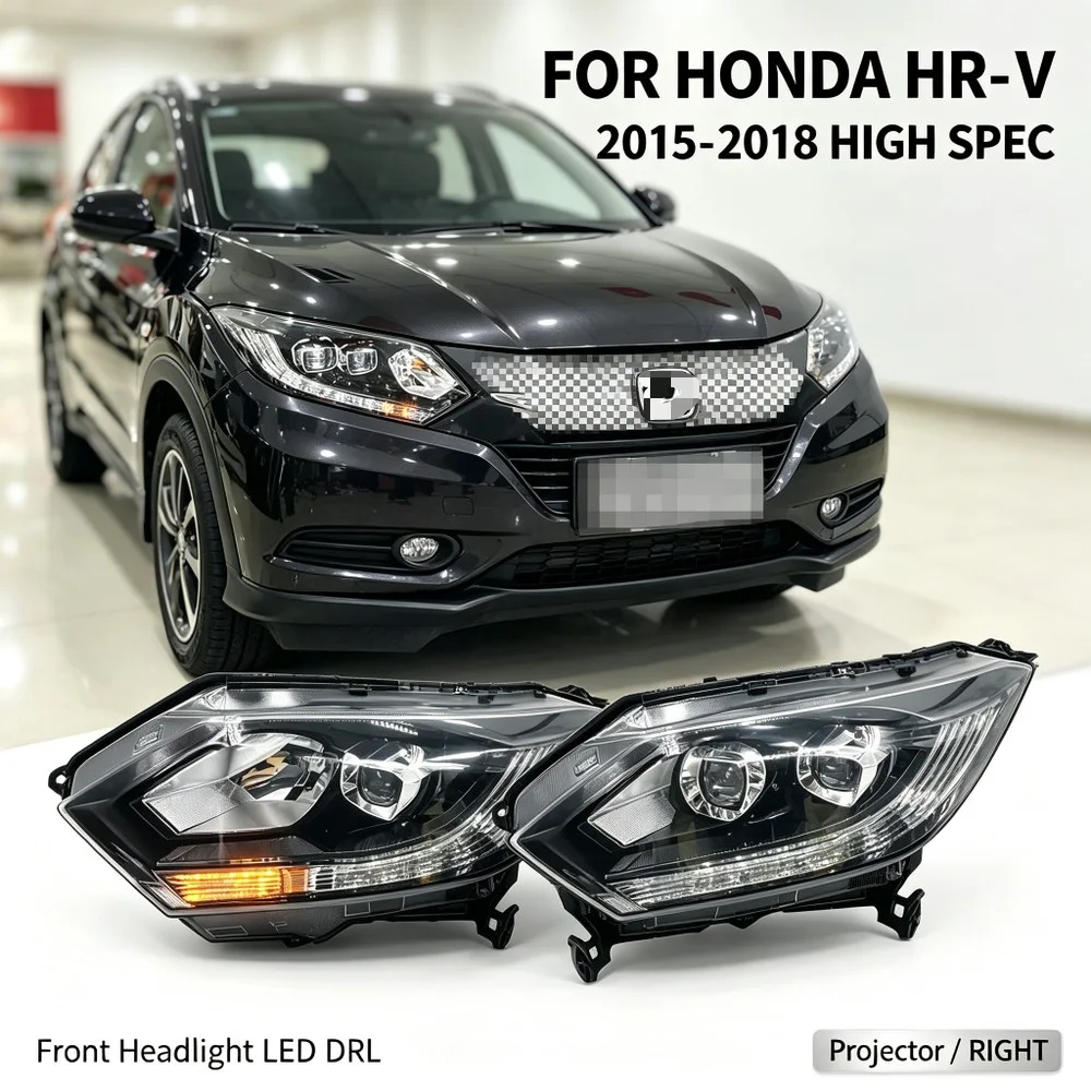 33150-T7A-H11W Front Headlight For Honda HR-V 2015 2016 2017 2018 High Spec LED DRL Right Passenger Side Assembly