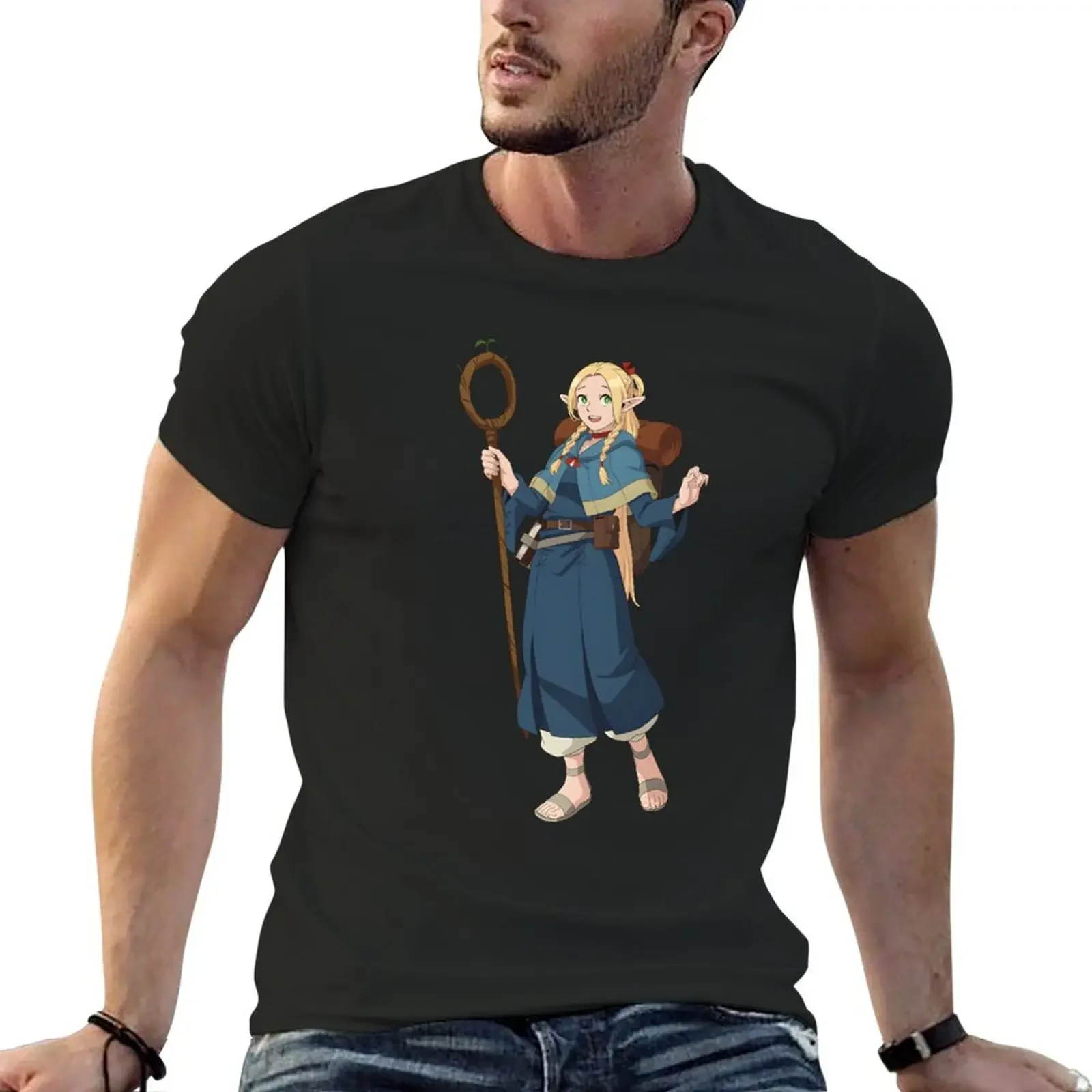 Delicious in Dungeon - Dungeon Marcille T-Shirt graphics plus size clothes plain boys animal print mens clothing