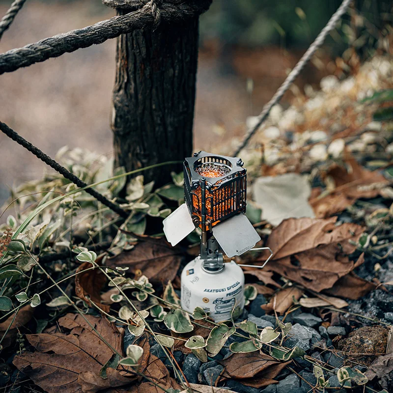 Goout Springhill Mini Outdoor Camping-Heizgerät Tragbarer Verschleißfester Tisch-Edelstahl-Heizkamin Heizofen