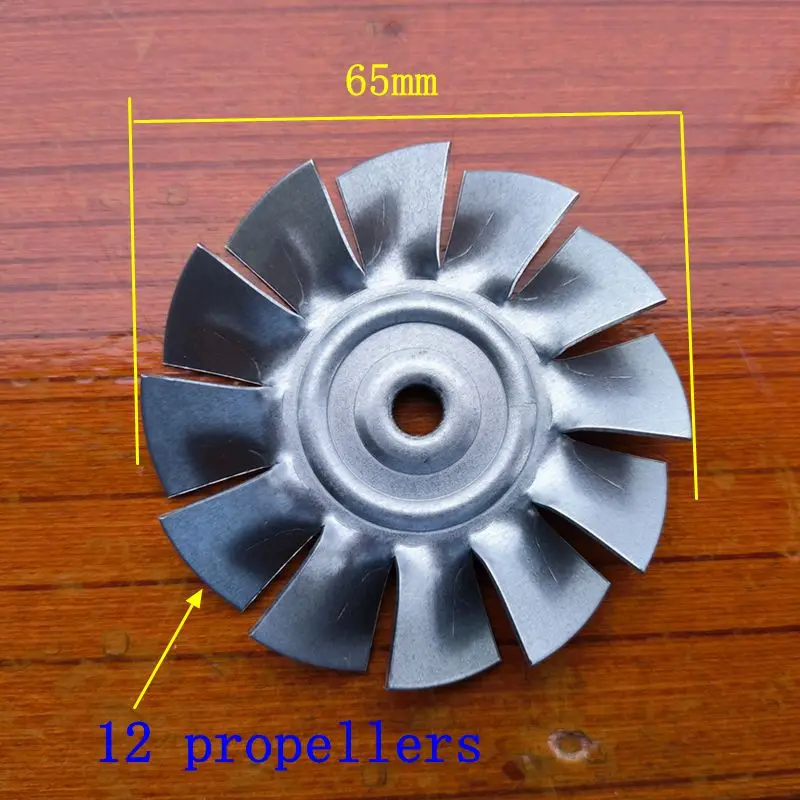 

1200-1500W industrial vacuum cleaner accessories, diameter 6mm, 65mm central motor fan blades