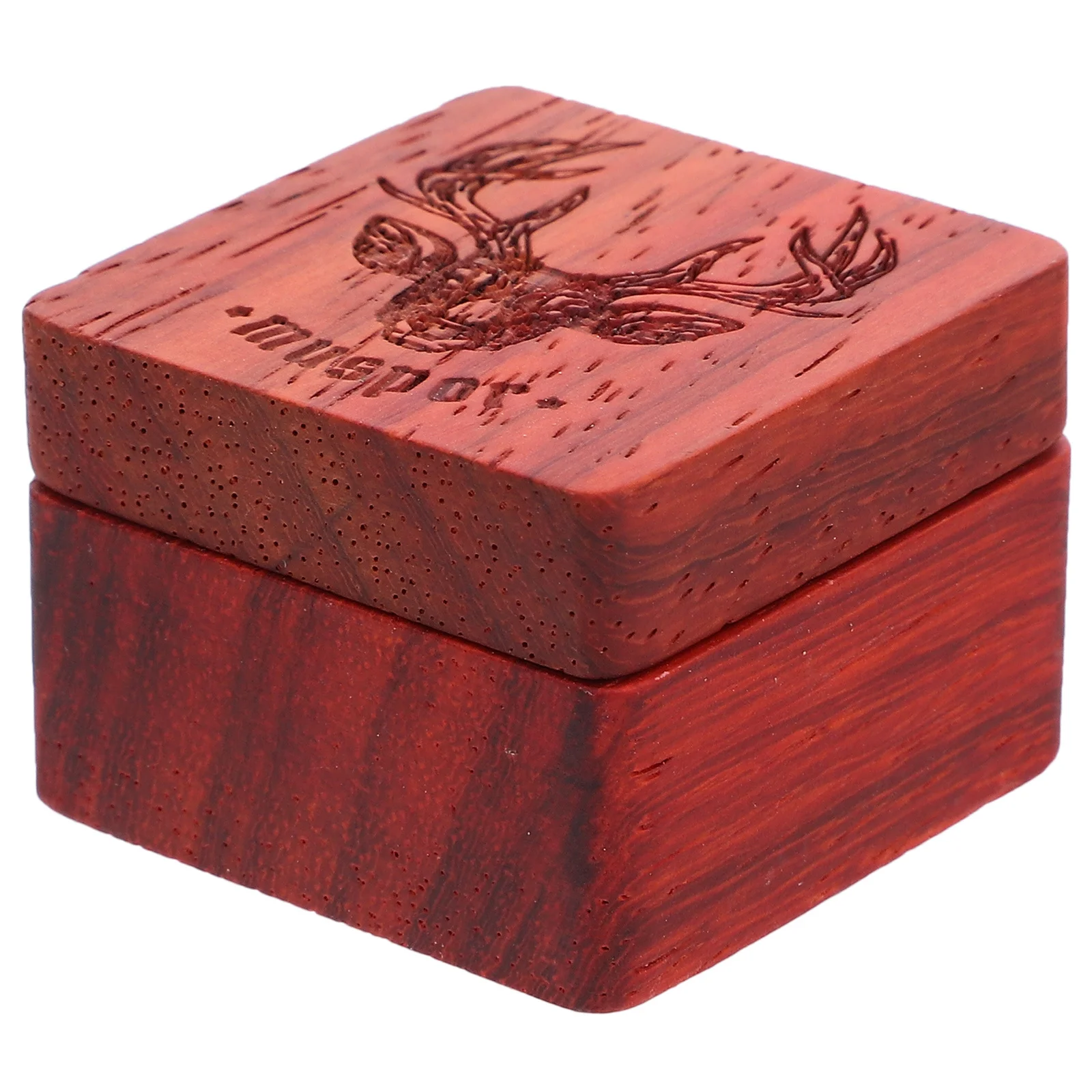 

JOINPAYA Box Guitar Pick Case Storage Organizer Pear Wood Brown Holder for Picks Thumb Parts Container