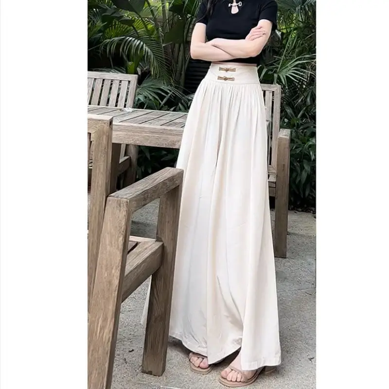 

Women's Spring Autumn New Fashion Elegant High Waist Solid Color Casual Versatile Western Comfortable Commuter Popular Skirt